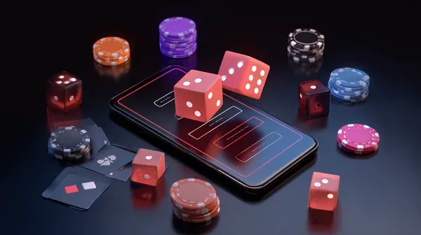 777DBET Games — Explore our rich library of casino classics A woman smiling while playing online games on her laptop, surrounded by neon casino elements, showcasing 777DBET’s diverse game collection.